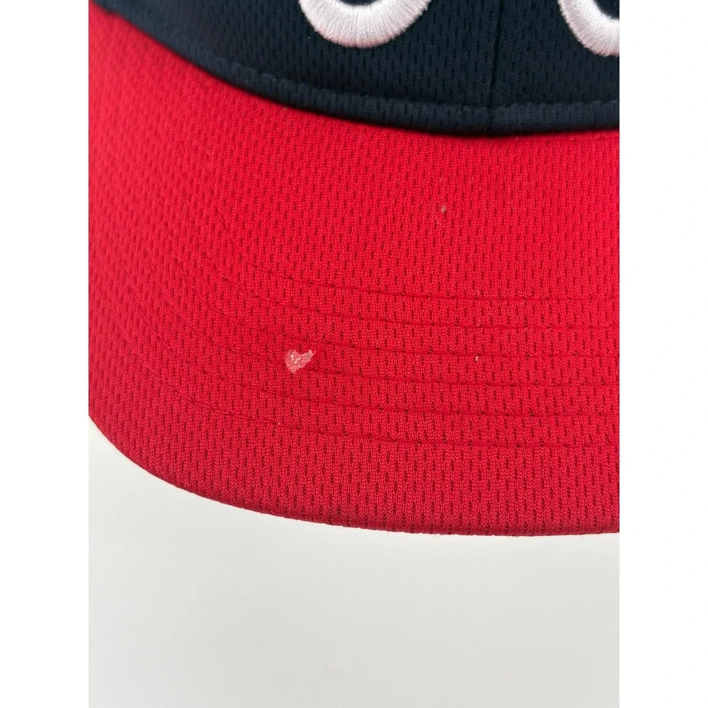 Team MLB Hat Youth OSFA Navy Blue Atlanta Braves Baseball Cap Adjustable‎ Mesh